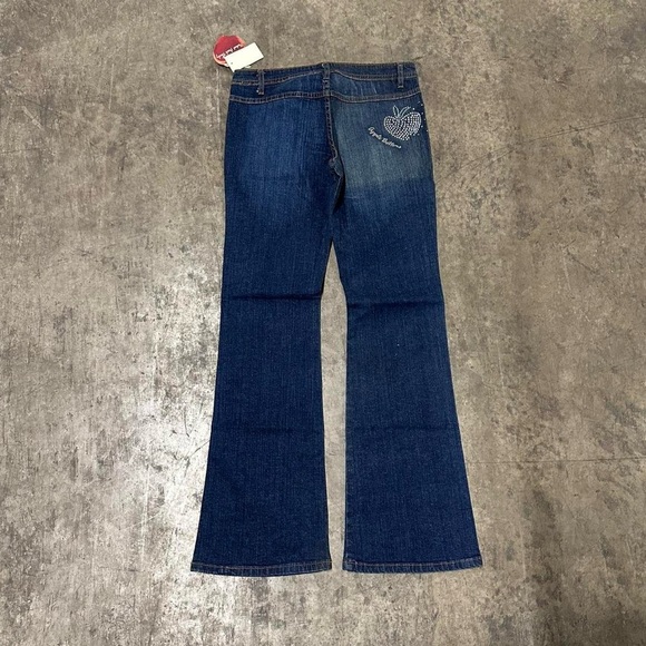 Y2K apple bottoms bedazzled flare jeans Deadstock blue women’s 6 - Picture 1 of 5